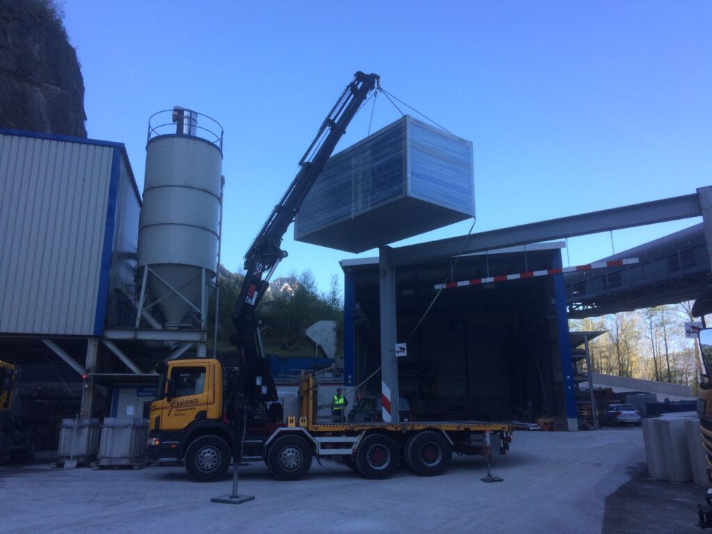 Kibag Kies Seewen, Container versetzen