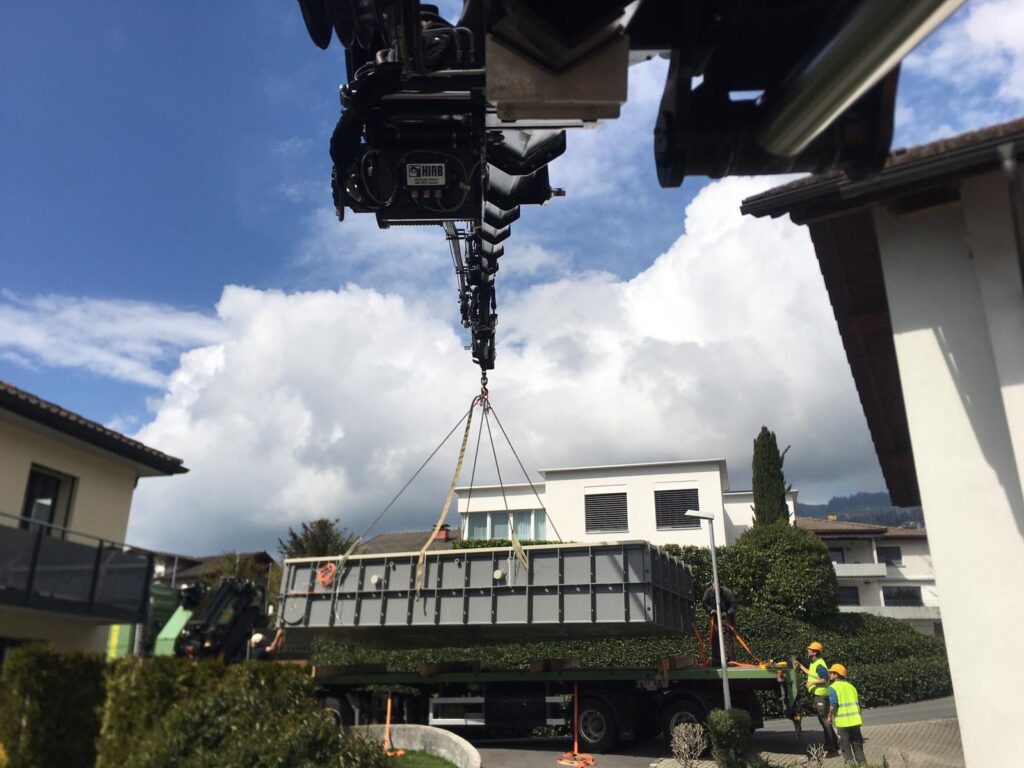 Kündig Baumschaulen AG, Pool versetzen, Oberfeld Schwyz