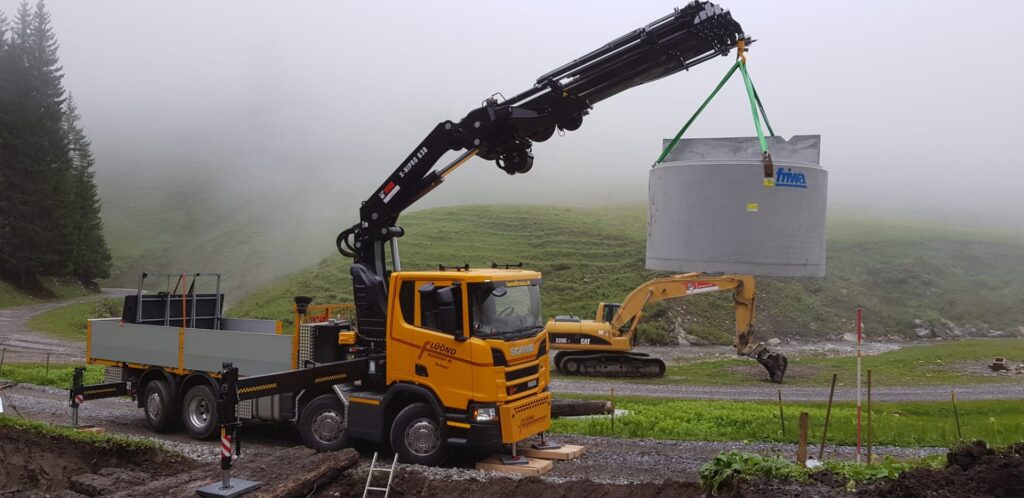 Suterholz GmbH, Schacht versetzen Bergenboden Pragel Muotathal
