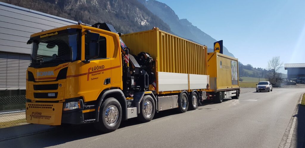 Strüby AG, Containertransport nach Flums SG